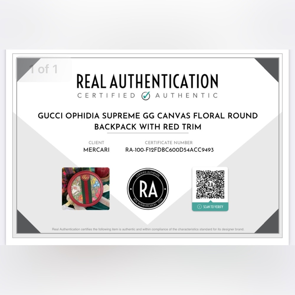 Brand new! Gucci Supreme Red round Backpack - Picture 2 of 12